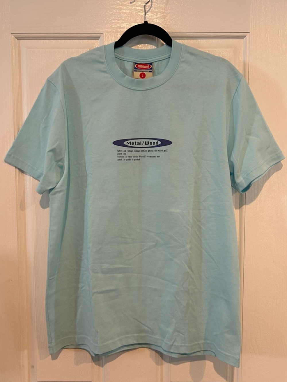 Metalwood Studios Light Blue Hello World T-Shirt